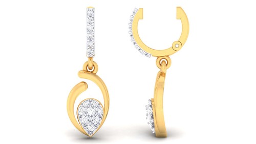 Boucles D'oreilles Clous Diamants 1,37 Ct Or Rose 14k - Neuf étiqueté - Certifié