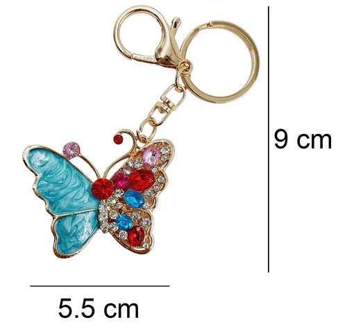 Evil Eye Key Chain Butterfly & Tortoise Hanging Key Ring Feng Shui Protection - Picture 5 of 5