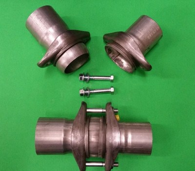 2 X 2.50'' ID To 2.25'' ID 409 Stainless Ball & Socket Header Collector Connection