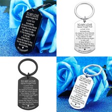US 1 Pack Valentine's Day Gift For Girlfriend Wife Keychain & Necklace To Tag