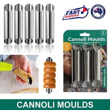 6-12pcs Stainless Steel Cannoli Tubes Cream Shells Roll Moulds Pasty Baking Tube