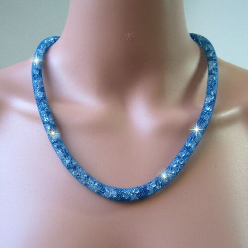 Collier Kette Armband Strass Netzschlauch Magnetverschluß Edelstahl Damen VS16 - Bild 69 von 96
