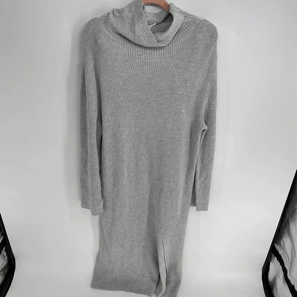 Mock neck top midi sweater dress