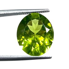 6.75 Cts Certified Natural Peridot 13.5x11.5mm Oval Cut Loose Untreated Gemstone