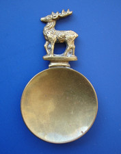 Vintage Brass Reindeer deer Small collectible Decorative Spoon Teaspoon