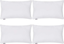 4-Pack 100 Cotton Lumbar Comfortable Solid Decorative Throw Pillow Case, Recta