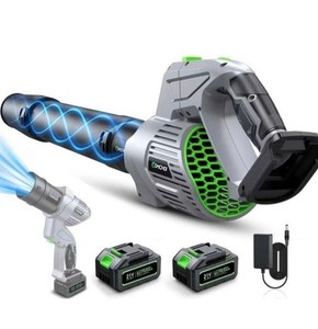 Comchoi Electric Leaf Blower Cordless, 680 CFM 5 Speed Mode, 2 Batteries Charger