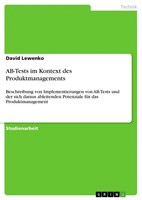 David Lewenko | Ab-Tests Im Kontext Des Produktmanagements | Taschenbuch (2021)