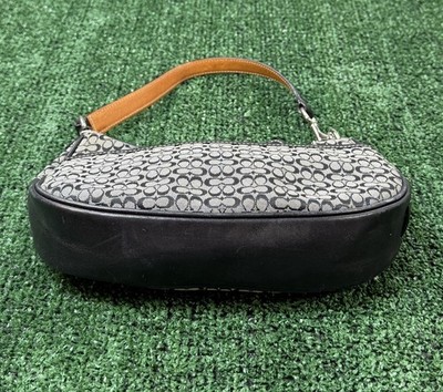 Vintage Coach Signature C Black Monogram Shoulder Bag Handbag