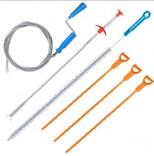 6X Drain Unblocker Cleaner Tool Sink Brush Hair Clog Remover Plug Hole Unclogger