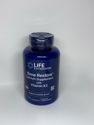 Life Extension Bone Restore with Vitamin K2, 120 Capsules