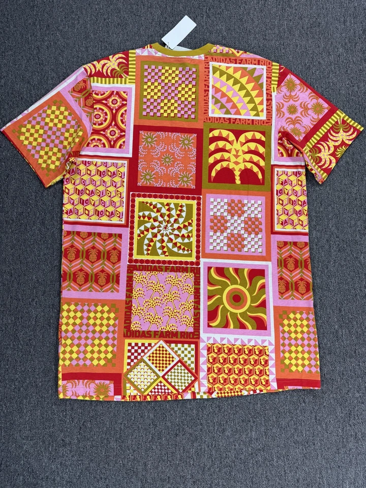 Adidas Farm Rio Mujer Vestido Grande Solar Caleidoscopio Crew Camisa Vestido Cambio Foto 3 de 4