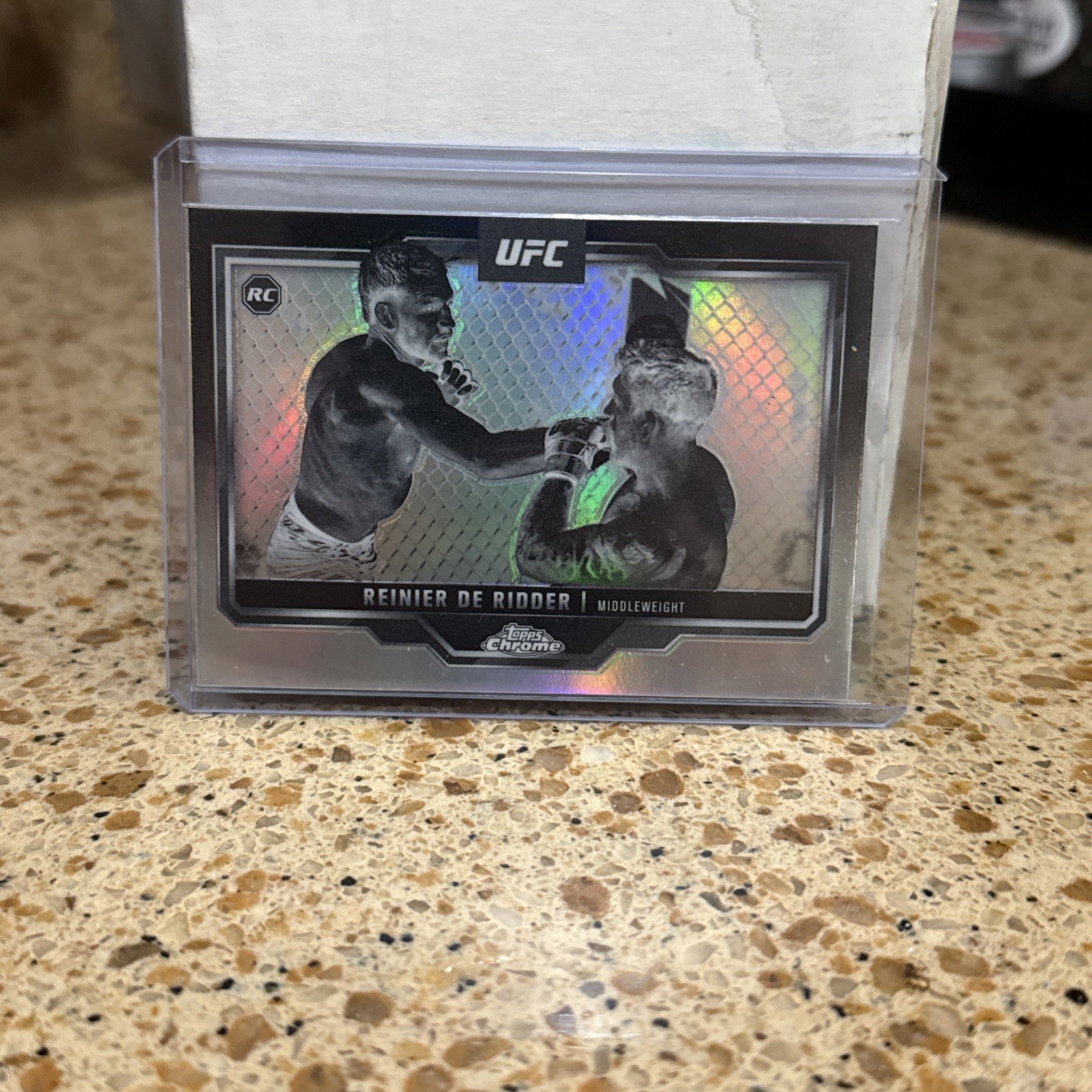 2025 Topps Chrome UFC - Reinier de Ridder Negative Refractor Rookie #185 RC !!