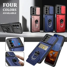 Ring Holder Phone Case Card Slot Wallet Cover Non-Slip For Samsung Galaxy A17 5G