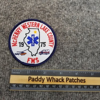 McHenry Wester Lake County Illinois Emergency Medical Service 1975 Patch