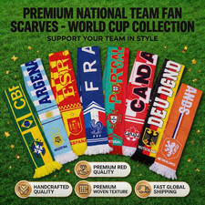 Football Fan Scarf, National Team Supporter Scarf, Country Pride Gift, Match Day
