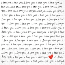 Boston International IHR 3-Ply Cocktail Napkins 20-Count Handwritten Heart