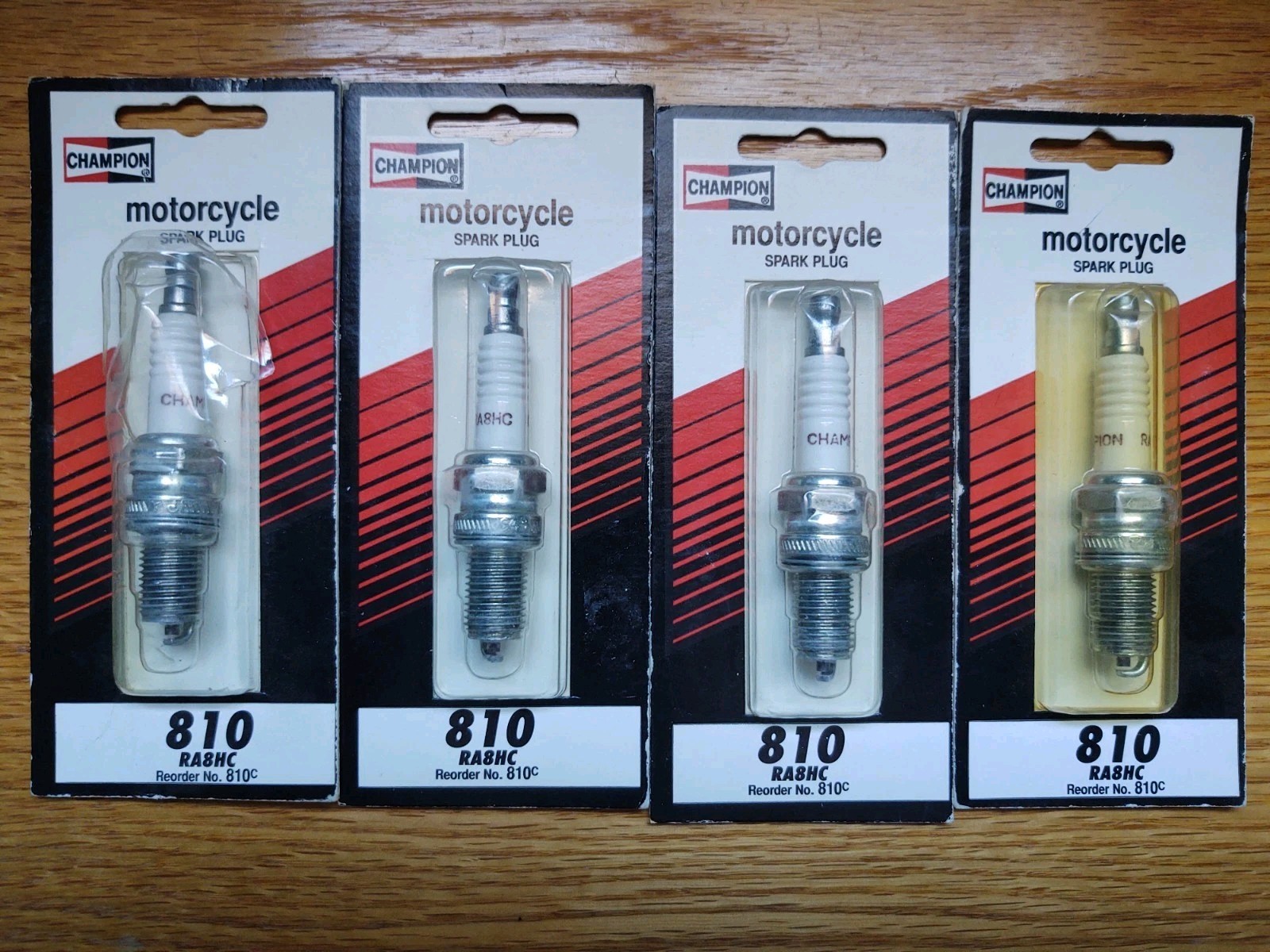 Champion Motorcycle Spark Plug 810 RA8HC Lot of 4