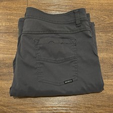 prAna Hiking Pants Stretch Gray Grey Brion Size Men  s 38x32 Slim Fit