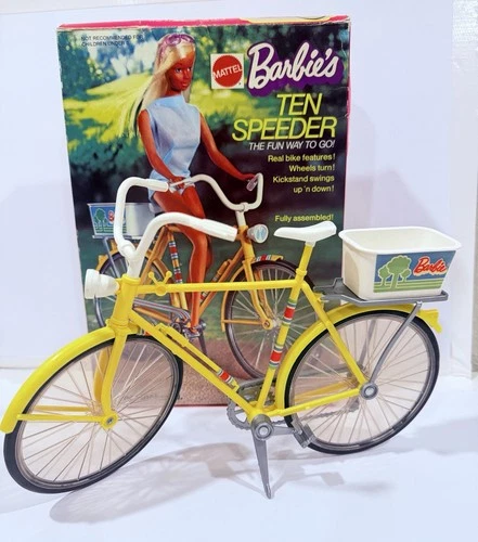 VINTAGE 1973 MATTEL BARBIE Ten Speeder- YELLOW BIKE # 7777 ORIGINAL BOX