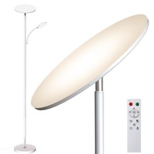 White Floor Lamps for Living Room, 44W/4500LM Super Bright 2 in 1 LED Floor L...