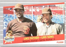 Like Father -- Like Sons (Roberto Alomar / Sandy Alomar, Jr.) 1989 Fleer #630