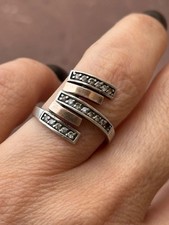 Silver ring with gold plating, size L