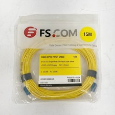 15m Fiber Optic Patch Cable LC to LC UPC Duplex OS2 Single Mode PVC 2.0mm