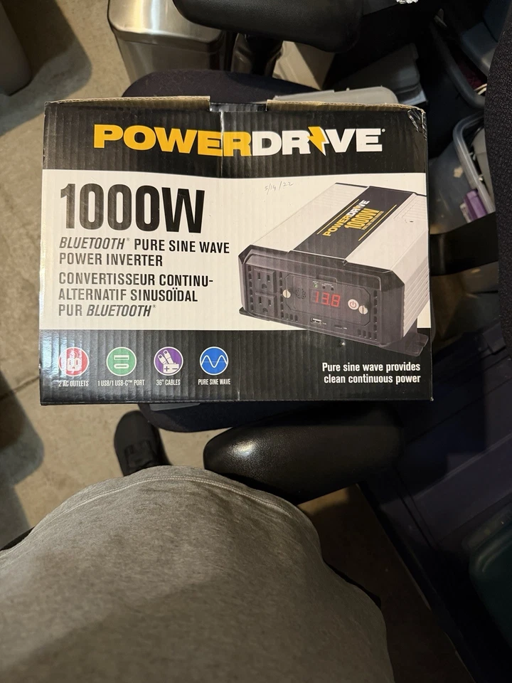 PowerDrive 1000 Watt Bluetooth Pure Sine Wave Power Inverter PDIPS1000B NEW - Image 2 of 4