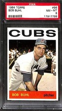 1964 TOPPS #96 BOB BUHL PSA 8 NM-MT 17917799 