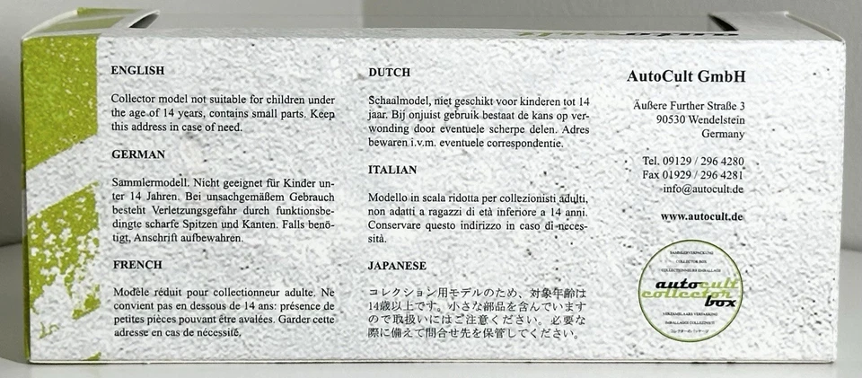 AutoCult 1:43 - Bianco S cupé - 05031 RARO MUY BUEN ESTADO Foto 4 de 4