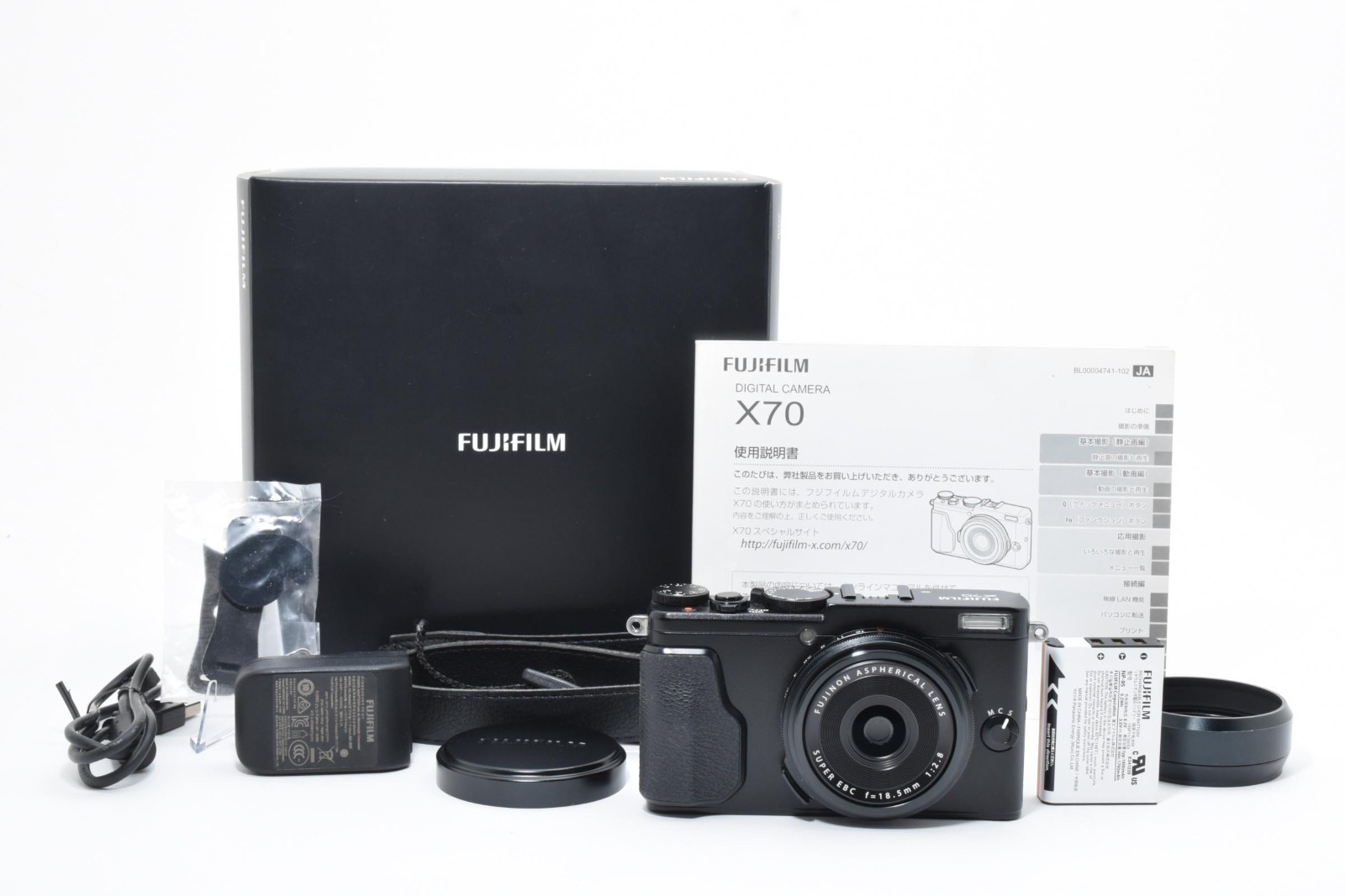 【 MINT w/Box】Fuji Fujifilm X70 16.3MP Compact Digital Camera Black From...