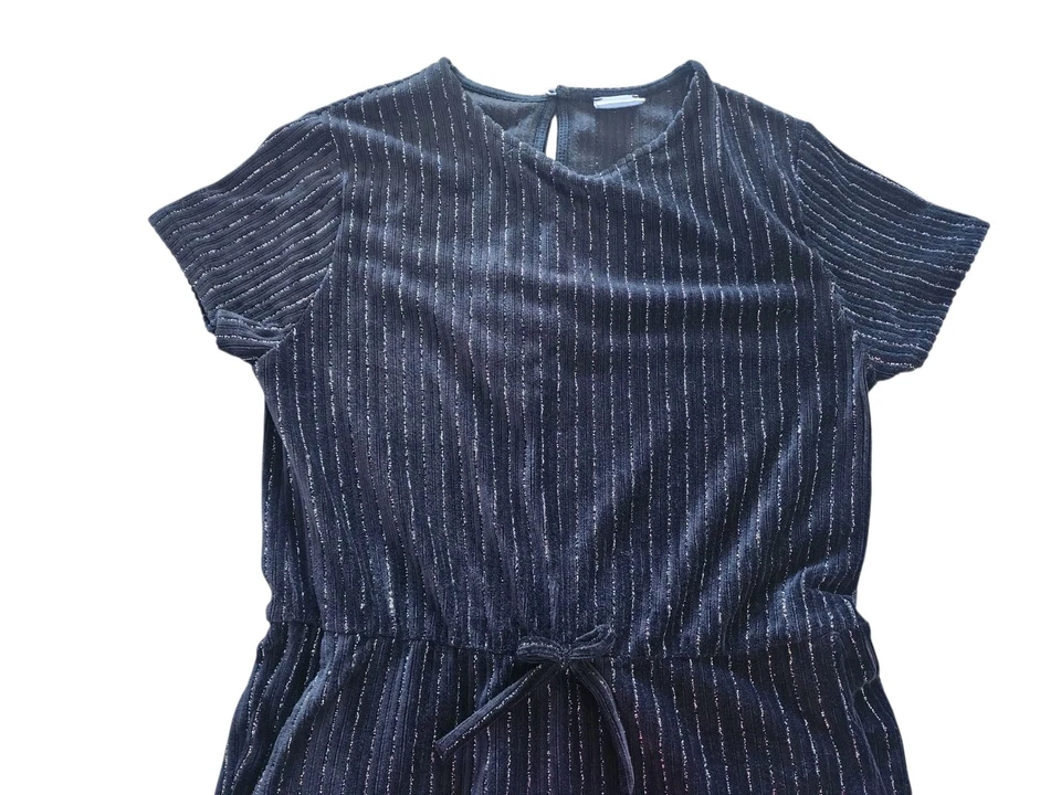 Girl's Holiday New Years Black Shimmer Zara Kids One Piece Jumpsuit Size 13-14 - Image 2 of 4