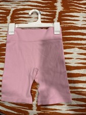 Grayson Threads Kids Bike Shorts Girls Ribbed Pull On - Pink- Size Medium 8