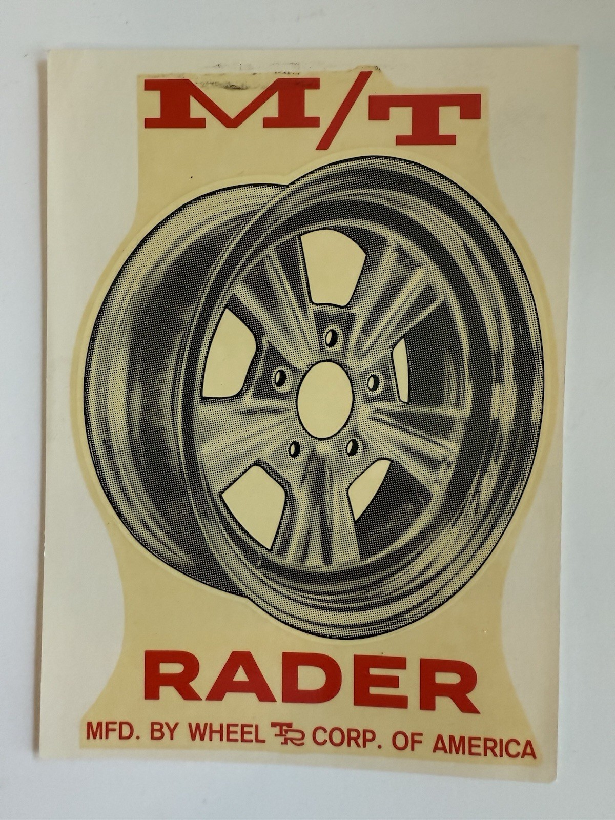 Original Vintage NOS M/T Rader Wheels Water Transfer 3.5 X 5” (9B) | eBay