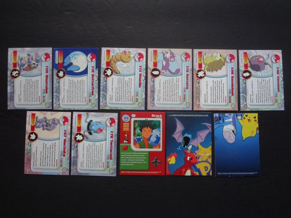 1999 Topps Pokemon TV Animation Series 1 Silver Foil Sunrays Lot x11 LP - Image 2 of 2