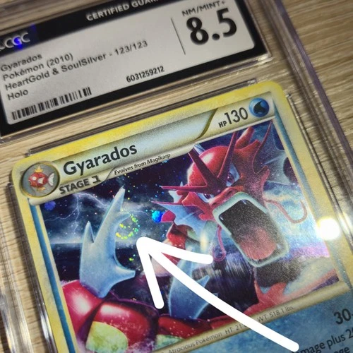 CGC 8.5 WHOLE SWIRL 🌀 Gyarados 123/123 Silver Shiny Holo Nintendo Pokemon Card