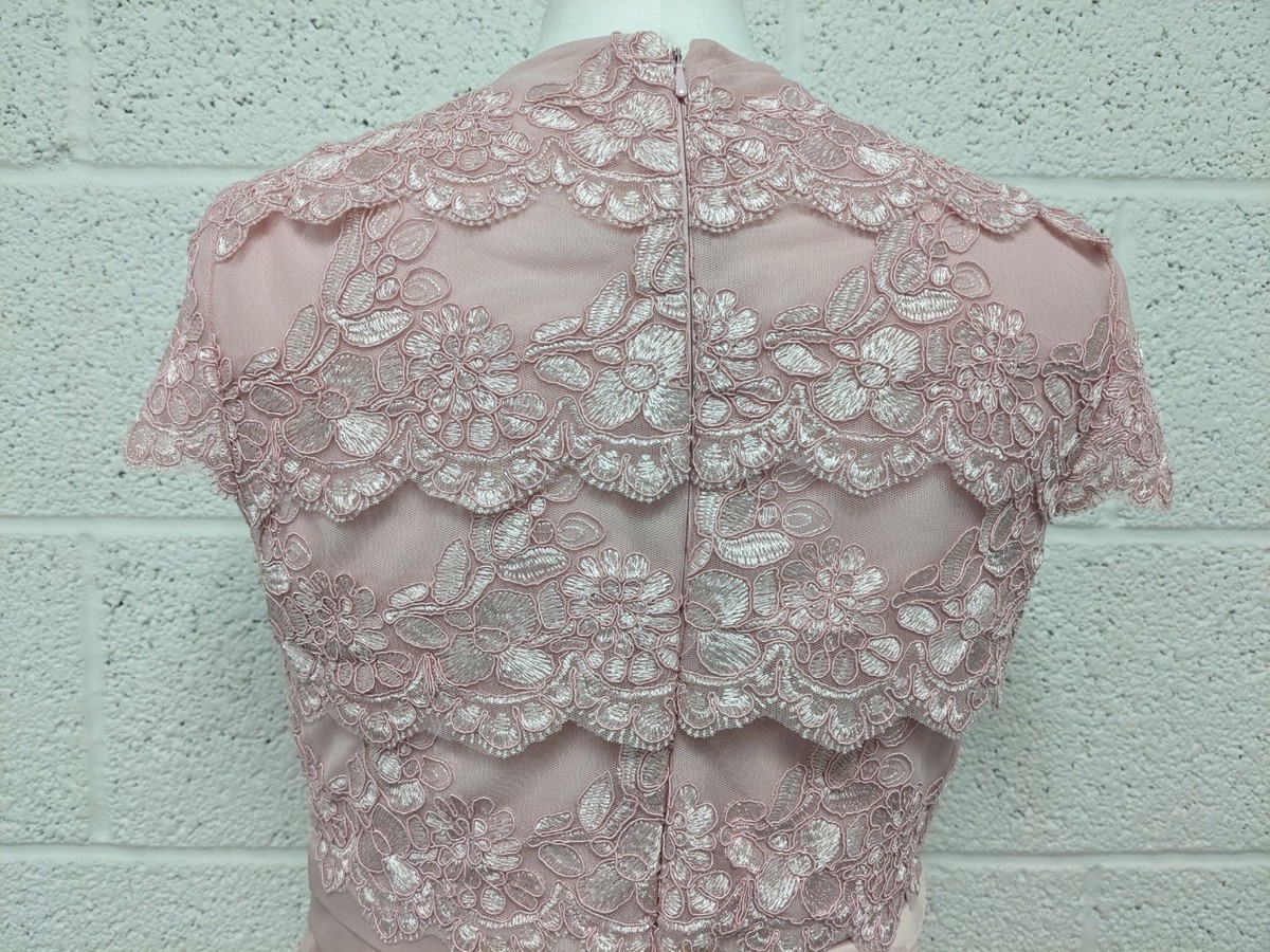 Jacques Vert Lace Dress Pink Mother of the Bride Wedding Occasion UK 10 -  New | eBay UK