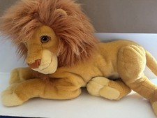 Vtg Disney Mattel The Lion King Plush Simba Mufasa Jumbo Large Stuffed Animal 24