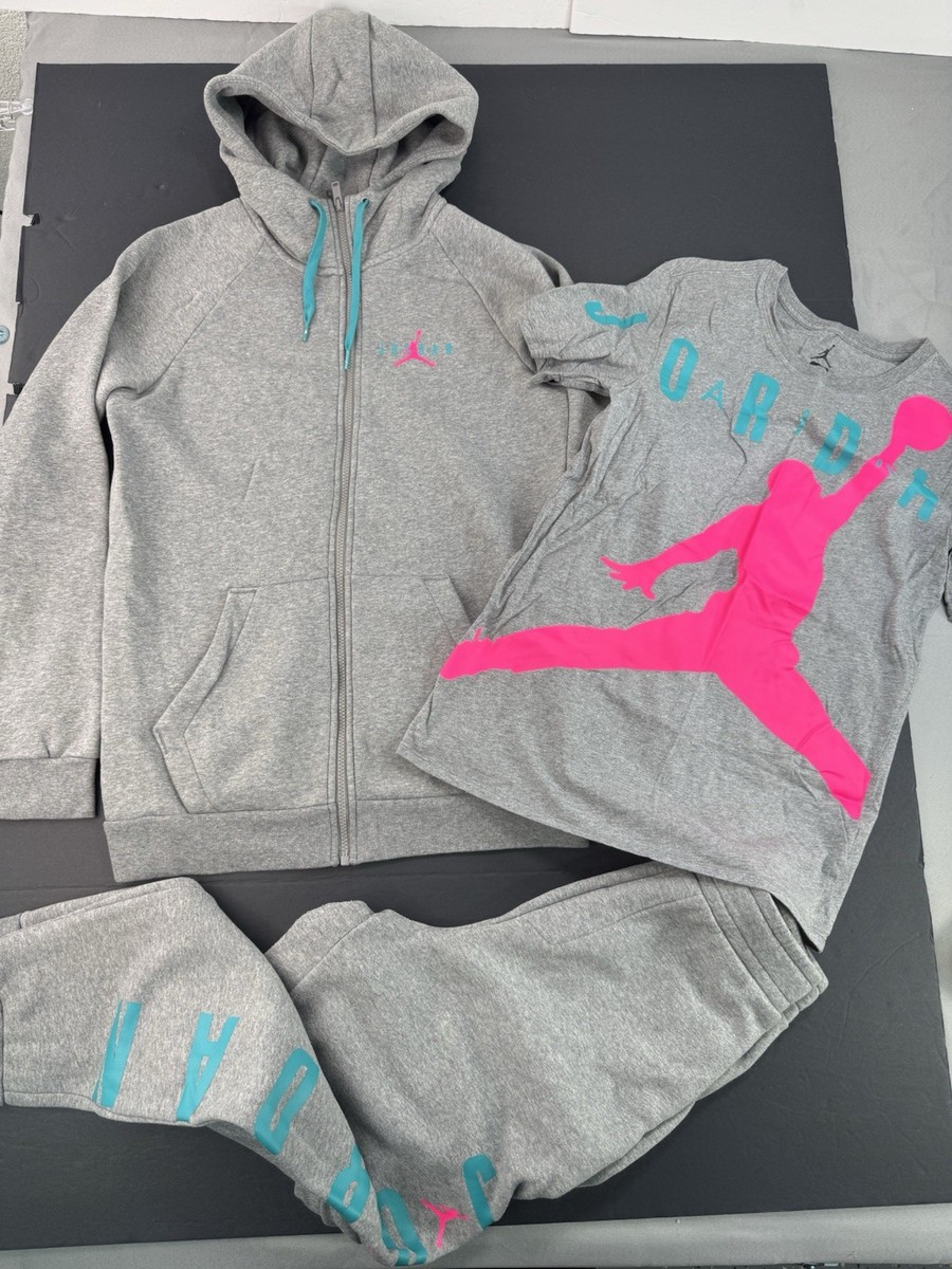 Jordan Hoodies Jordan Womens Tracksuit Nike Air Jordan Gray Zip Up - Main Image