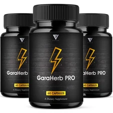 (3 Pack) Garaherb Pro Premium Performance Capsules, Garaherb Pill (180 Capsules)