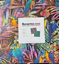 PASTEL "HÁBITAT LORO" DE DAVID GALCHUTT 42 PIEZAS 10 X 10 LORO Y CAPA FLORAL