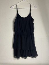 Express Women's Sleeveless Fit and Flare Black Mini Dress Size S