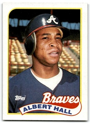 1989 Topps Albert Hall Atlanta Braves #433