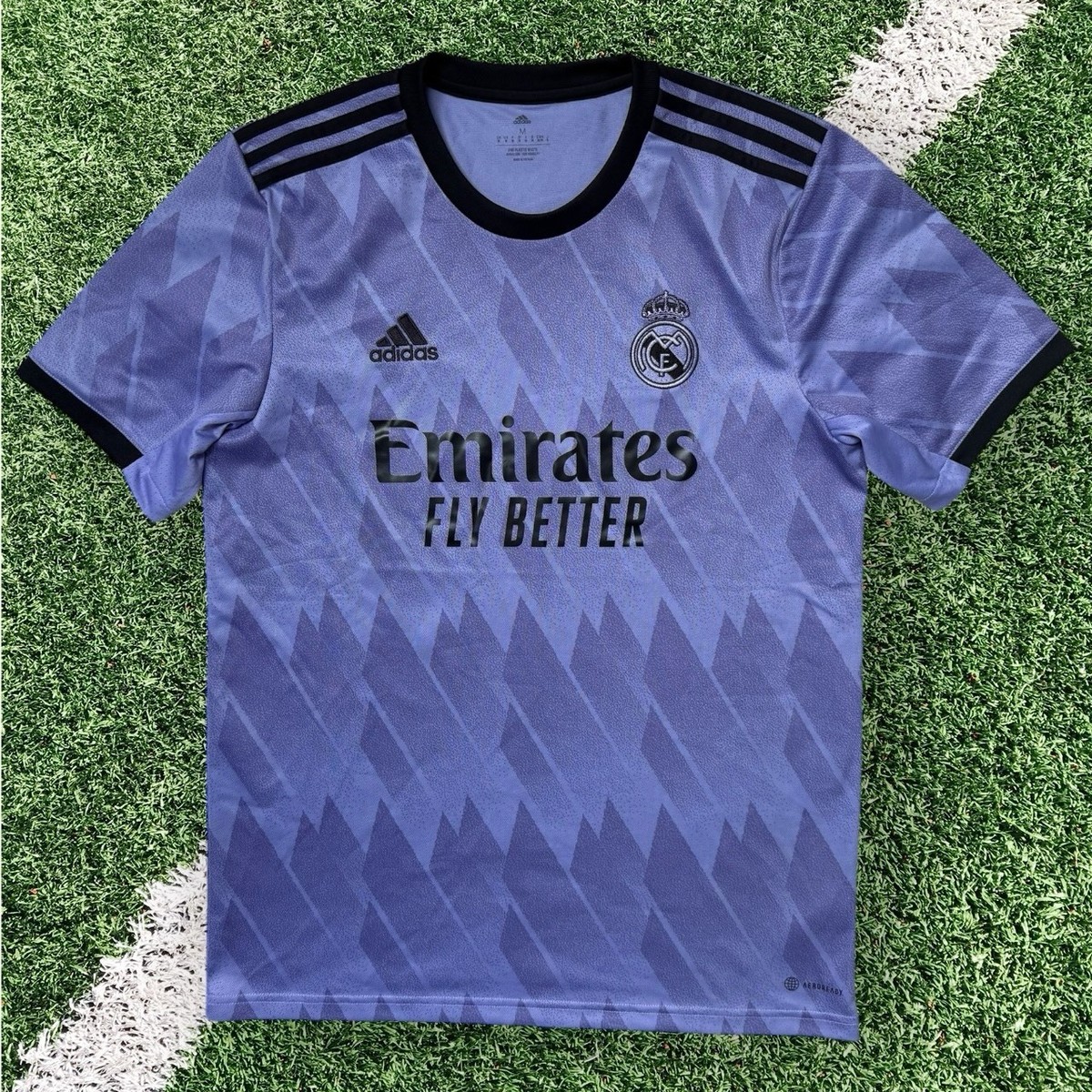 adidas Real Madrid Away Football Shirt 2022/23 Jersey Purple Men's