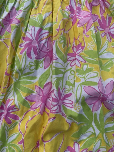Lilly Pulitzer Girls 8 Yellow Pink Elephant Floral Sun Dress - Picture 4 of 5