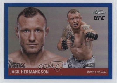 2025 Chrome UFC 1955 Topps Blue Refractor 137/150 Jack Hermansson #55T-7 0zz3