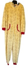 Disney Winnie the Pooh Suit Hooded Zip Costume Adult One Piece Pajamas 3XL