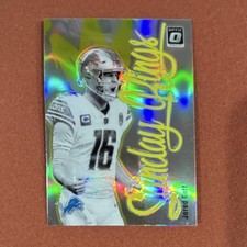 Panini 2024 Donruss Optic Jared Goff #23 Detroit Lions Sunday Kings Prizm