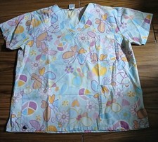 Just Love Floral Scrub Top Size XL